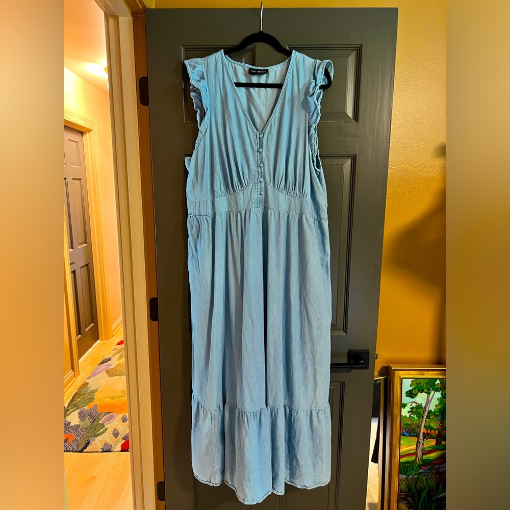 Lane Bryant denim maxi dress size 20
